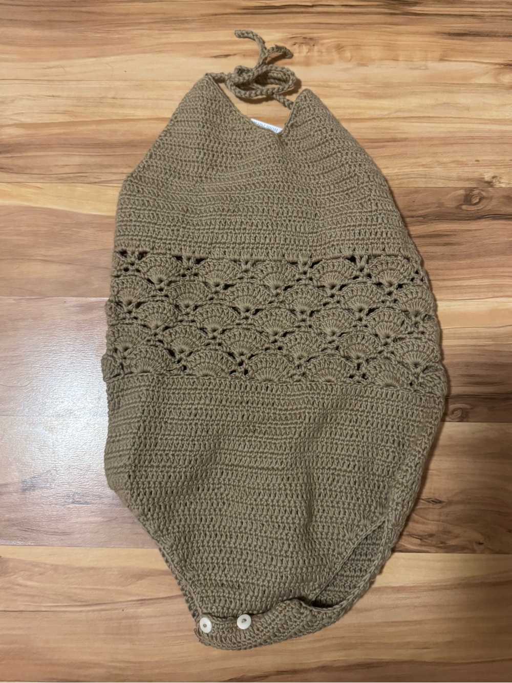 kate quinn Crochet Halter Baby One-Piece in Brown